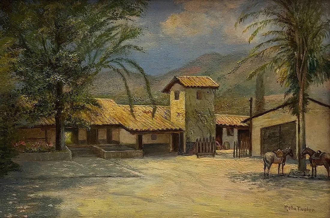 Rolla Sims Taylor, Oil on Wood Board, American (1872 - 1970): Artist, Year: Rolla Sims Taylor, (1872 - 1970). Origin: American. Medium: Oil on Wood Board. Dimensions: 8.5” x 12.5”; 11” x 15”. Condition: Good overall. Additional Informatio