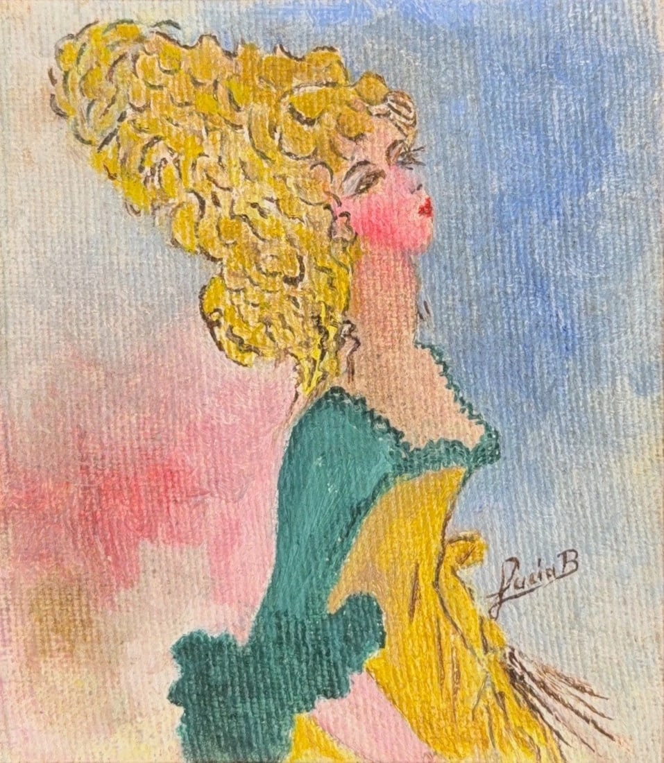 Mystery Artist, Set of 3: Artist, Year, Title: Mystery Artist. Origin: N/A. Medium: Watercolor on hard board. Dimensions: 4,5" x 3.5"; 9.5" x 9". Condition: Good overall. Additional Information: Signed lower right. The paintin