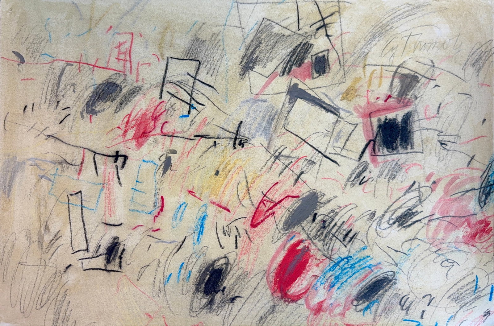 Cy Twombly, Pastel/Mix Media on Hard Board, American (1928-2011) (1 of 6)