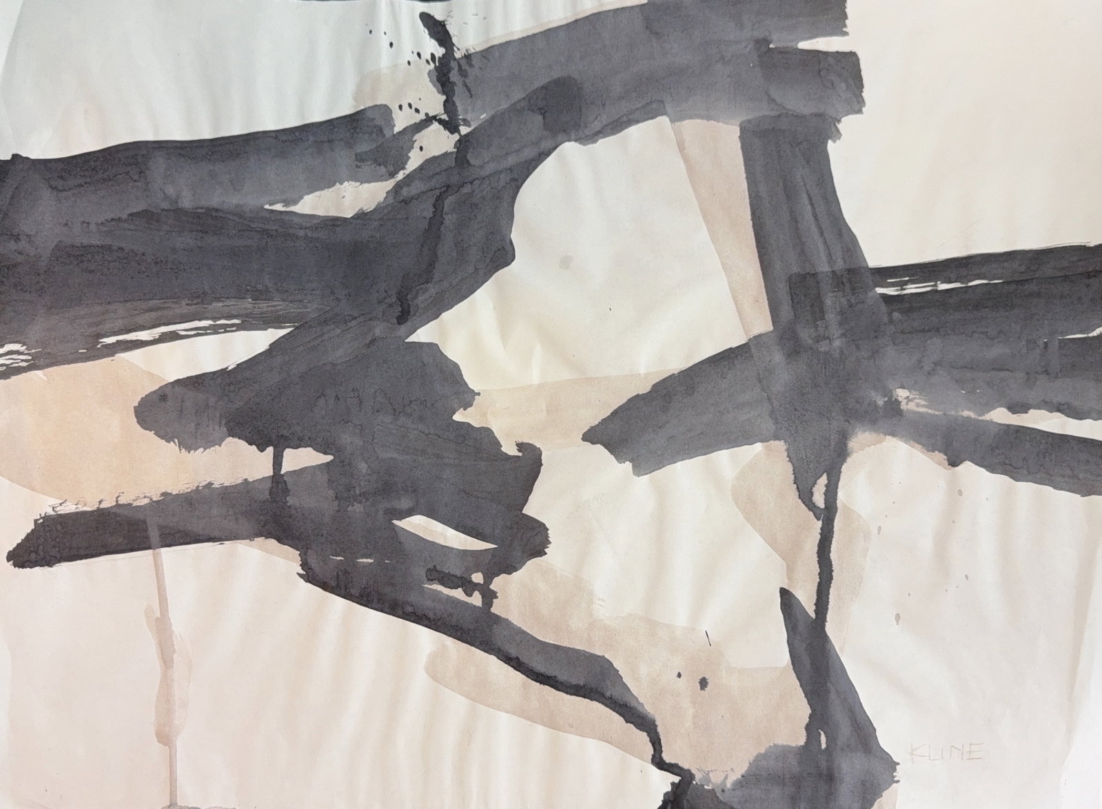 Franz Kline, Watercolor/Mix Media on Paper, American (1910-1962) (1 of 6)