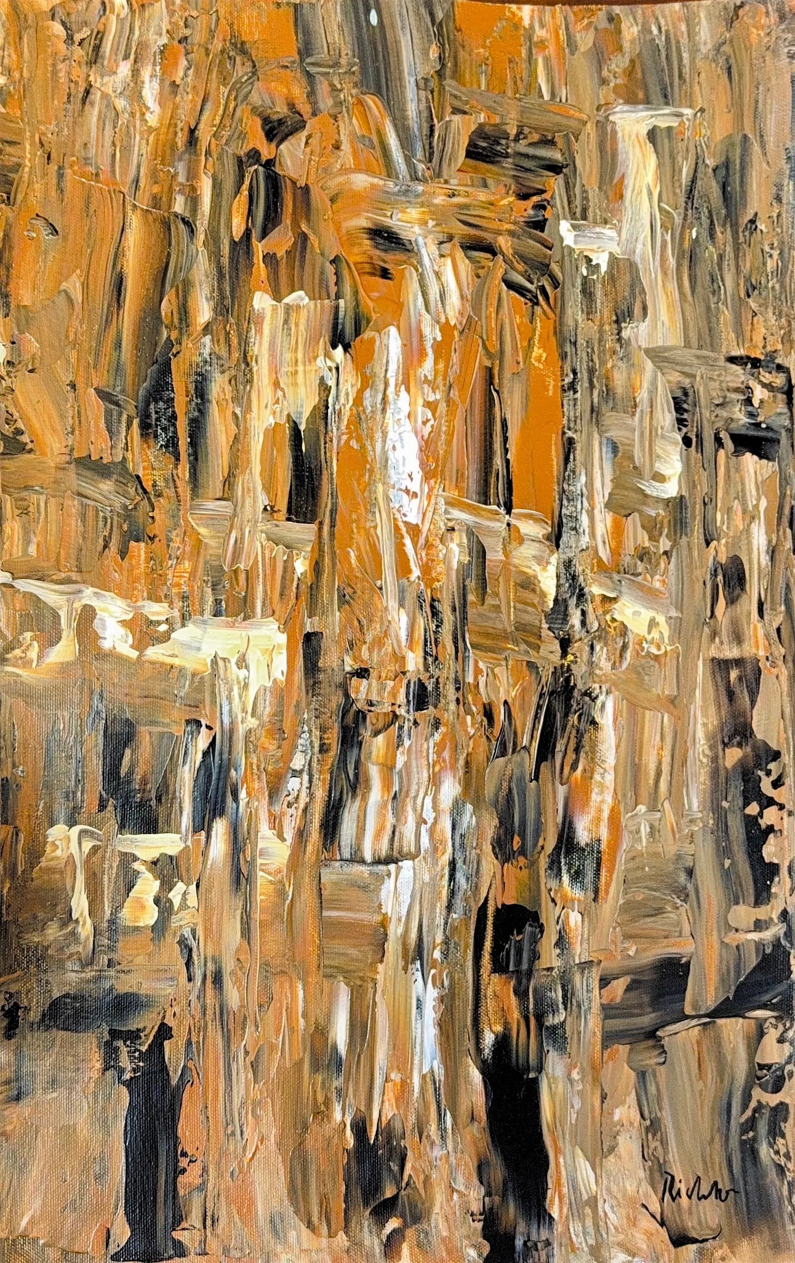 Gerhard Richter, Oil on Canvas, German (1932-Ongoing): Artist, Year: Gerhard Richter, (1932-Ongoing). Origin: German. Medium: Oil on canvas. Dimensions: 20" x 13"; 26” x 19”. Condition: Good overall. Provenance: IN PRIVATE COLLECTION. Addition