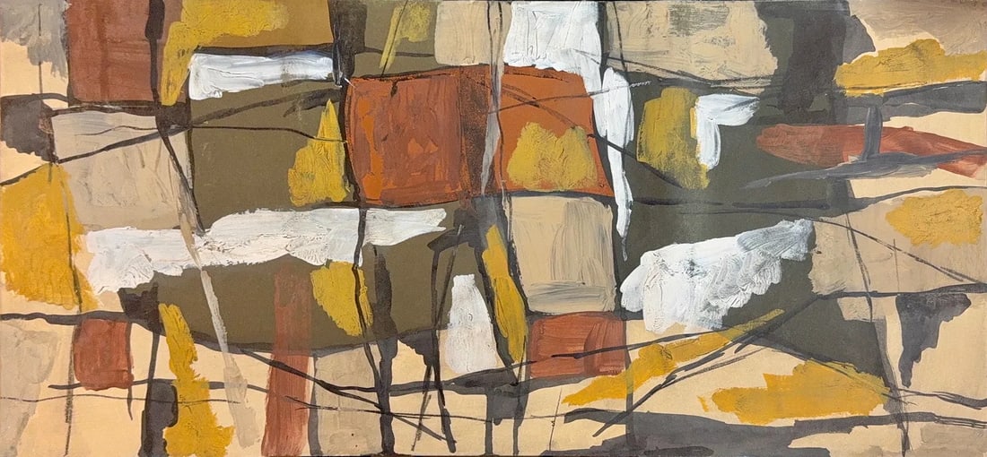 Esteban Vicente, Gouache Oil Mix Media on Cardboard, Spanish (1903 - 2001) (1 of 7)