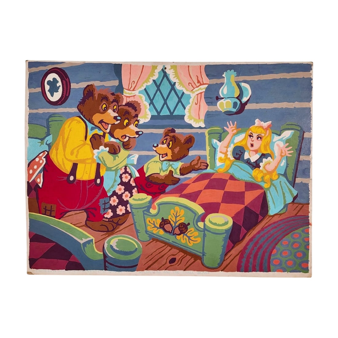 Vintage Paint By Number Goldilocks & The Three Bears Painting (1 of 5)