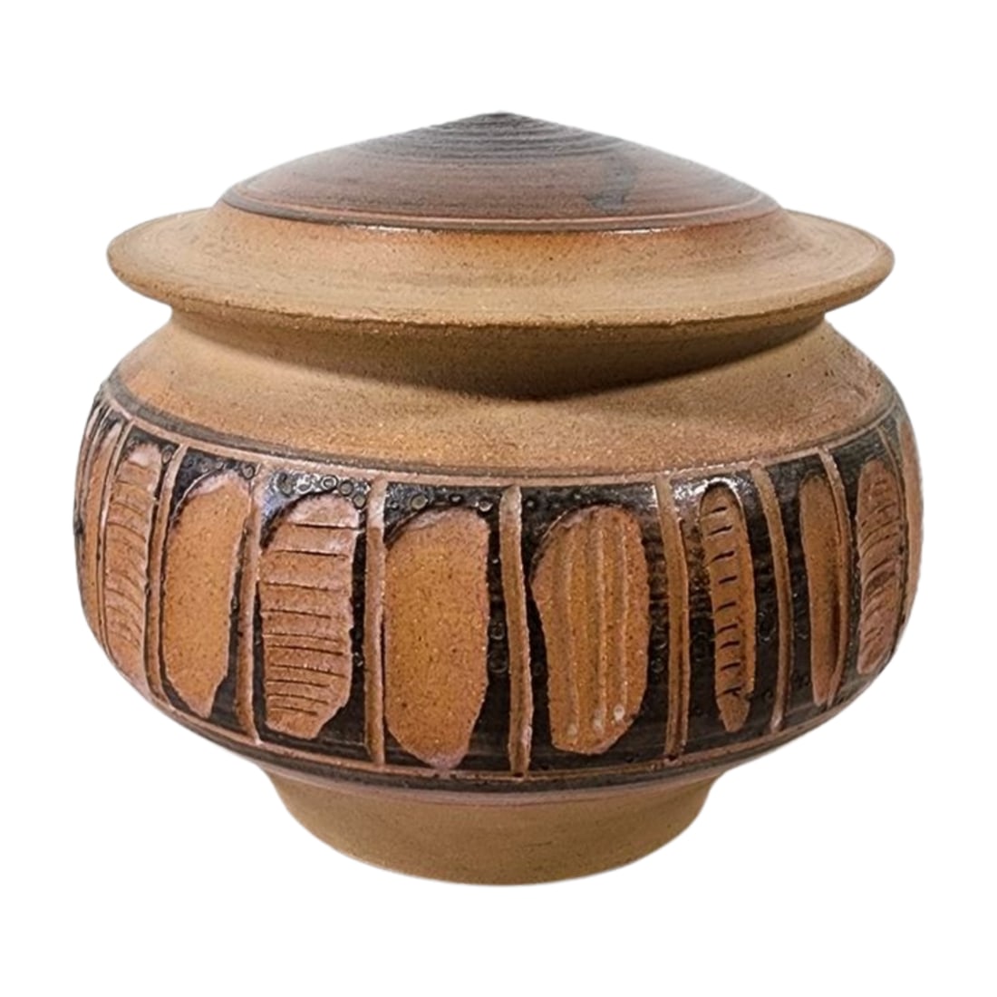 Charles Counts Beaver Ridge Lidded Art Pottery Vase (1 of 5)