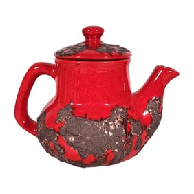 Vintage Fat Lava Mid Century Pottery Tea Pot