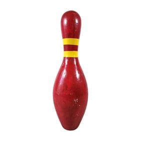 Vintage Red Bowling Pin