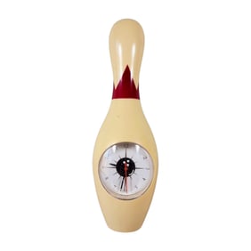 Vintage Bowling Pin Wall Clock