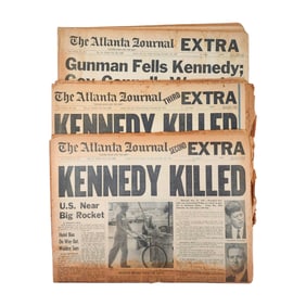 JFK President Assassination Newspaper Group AJC