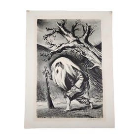 William Gropper Signed Lithograph Rip Van Winkle