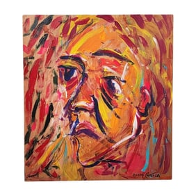 Abstract Portrait Painting on Board