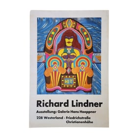 Richard Lindner 1970s Original German Art Exhibition Poster