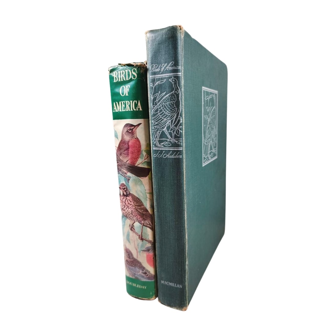 Birds of America, Two Books: wo vintage ornithology books featuring "Birds of America." The first book is edited by T. Gilbert Pearson, with over 1000 pages including illustrations by Louis Agassiz Fuertes. The second is "The Bir