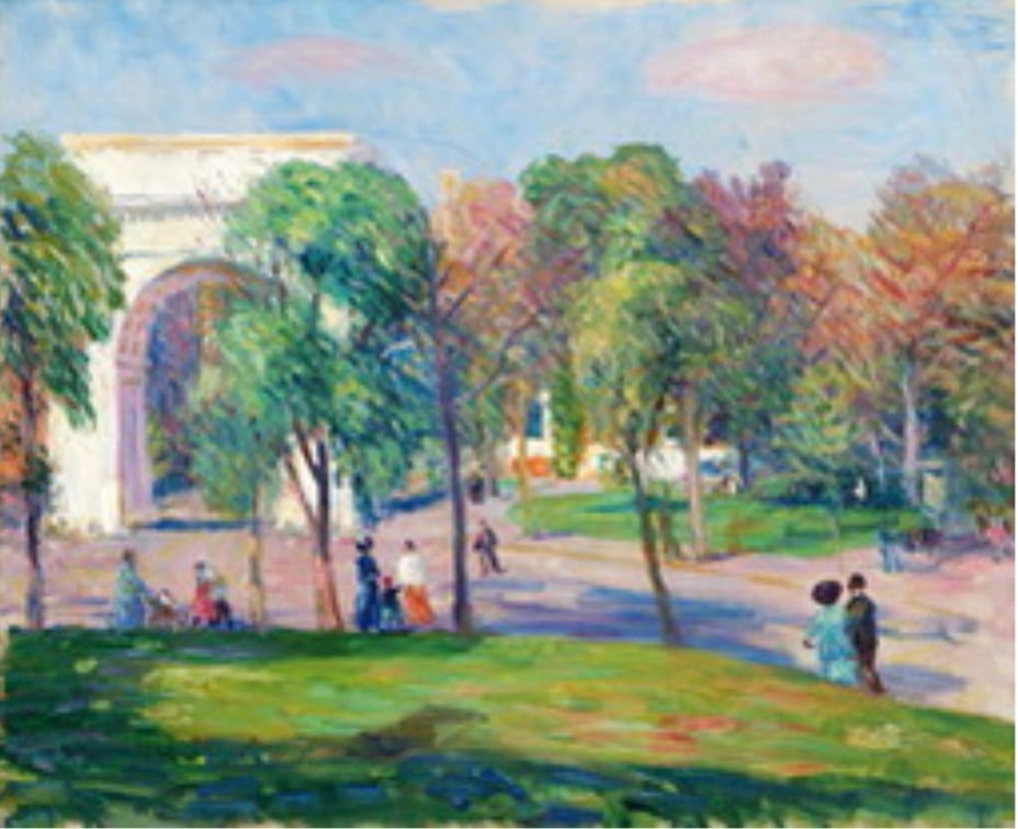 William Glackens (American, 1870-1938) The Arch, Washington Square Print: William Glackens (American, 1870-1938) The Arch, Washington Square Print. 19.00 x 25.00 inches. Please be aware that all lots in our auctions are sold "AS IS," in accordance with the Terms & Condition