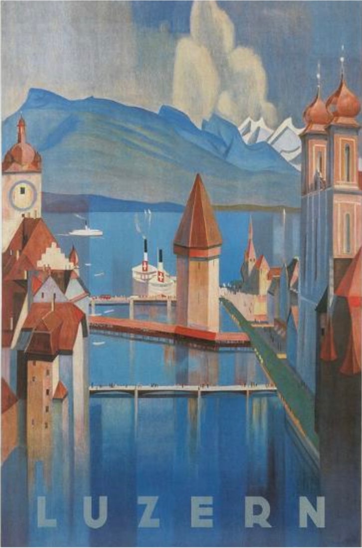 Lucerne, Switzerland Travel Poster Advertisement (1 of 5)