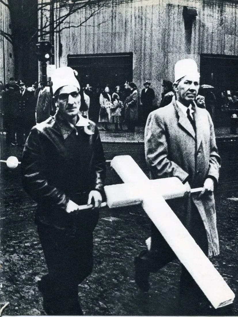 William Klein (French-American,1928-2022) Parade, New York City Print: William Klein (French-American,1928-2022) Parade, New York City Print. Printed in 1956. 8.00 x 10.50 inches. Please be aware that all lots in our auctions are sold "AS IS," in accordance with the Term