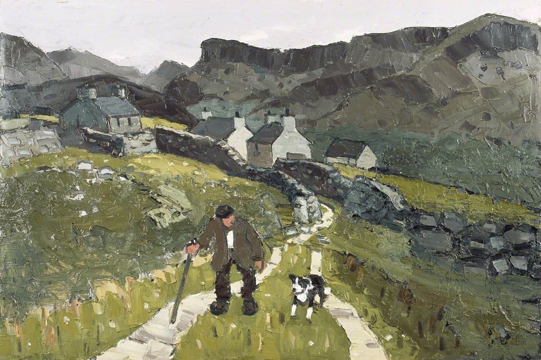 Kyffin Williams (Welsh, 1918-2006) The Way to the Cottages Print (1 of 5)