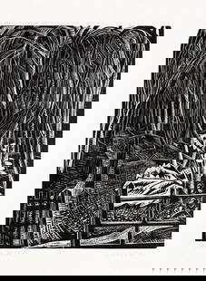 Paul Nash (British, 1889-1946) Winter Wood, "1922" Print: Paul Nash (British, 1889-1946) Winter Wood, "1922" Print. Signed in the plate. 9.00 x 12.55 inches. Bonded to fabric. Please be aware that all lots in our auctions are sold "AS IS," in accordance with