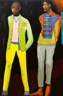 Lubaina Himid (British, b.1954) Remove from the Heat, "2019" Print: Lubaina Himid (British, b.1954) Remove from the Heat, "2019" Print. 31.25 x 21.75 inches. Please be aware that all lots in our auctions are sold "AS IS," in accordance with the Terms & Conditions of t