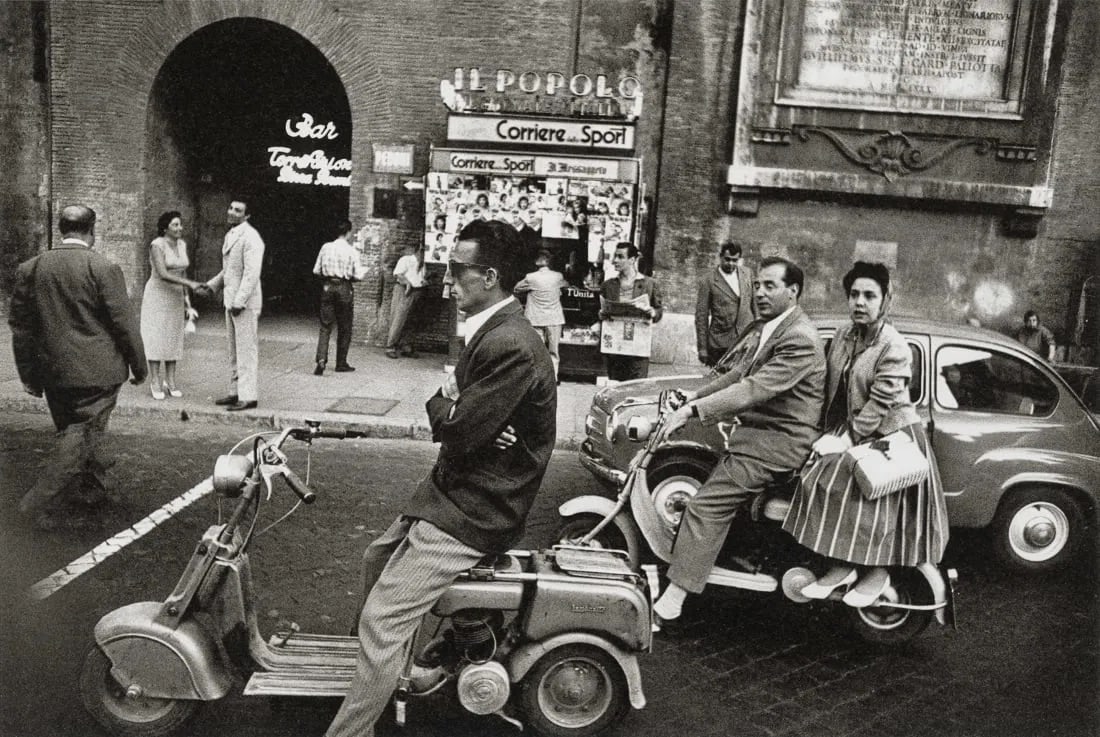 William Klein (French-American,1928-2022) Piazzale Flaminio, Roma, "1956" Print: William Klein (French-American,1928-2022) Piazzale Flaminio, Roma, "1956" Print. 8.90 x 6.00 inches. Please be aware that all lots in our auctions are sold "AS IS," in accordance with the Terms & Cond