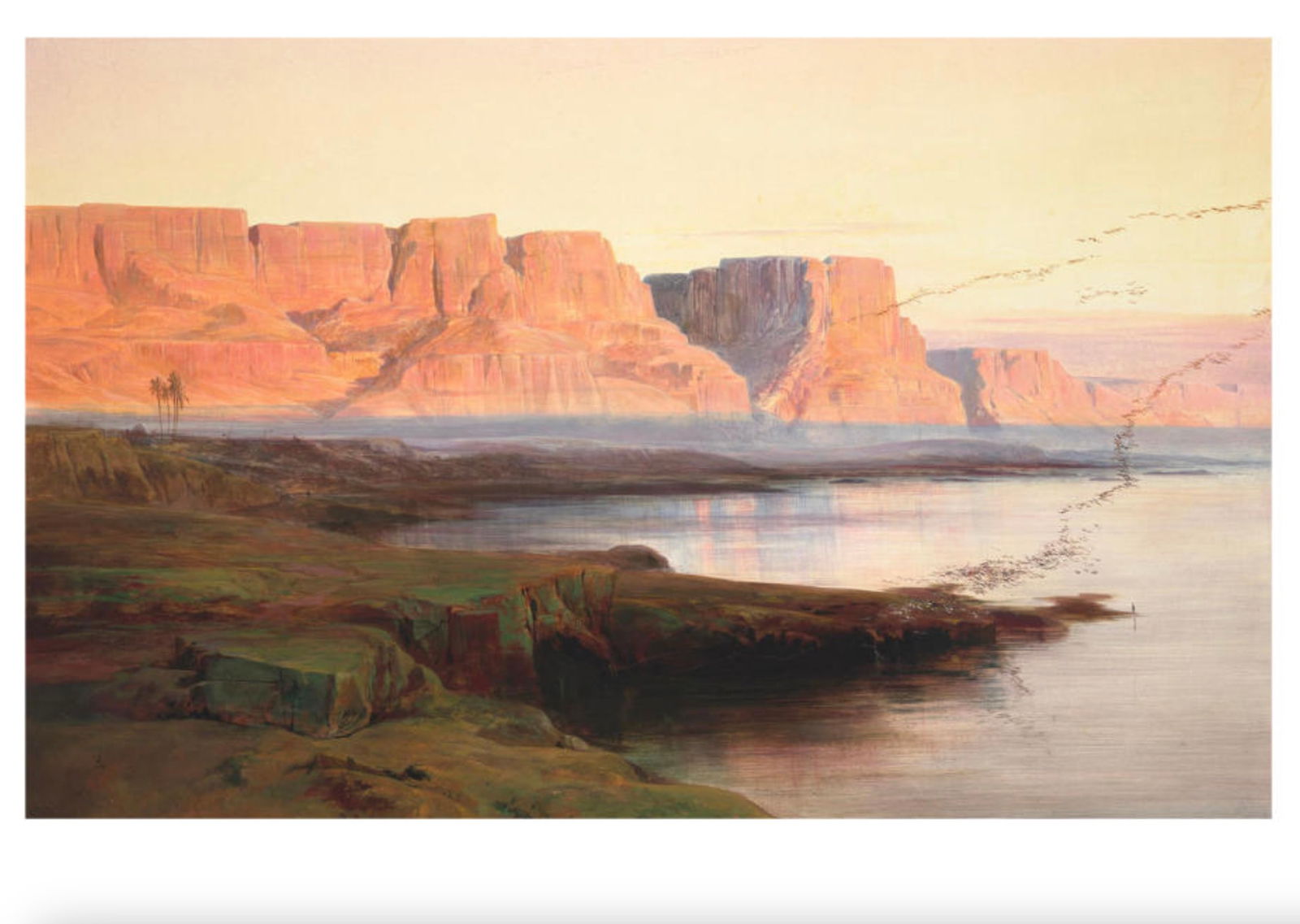 Edward Lear (British, 1812-1888) The Rocks at Kasr es Saad, "1856" Print: Edward Lear (British, 1812-1888) The Rocks at Kasr es Saad, "1856" Print. 30.00 x 19.00 inches. Please be aware that all lots in our auctions are sold "AS IS," in accordance with the Terms & Condition