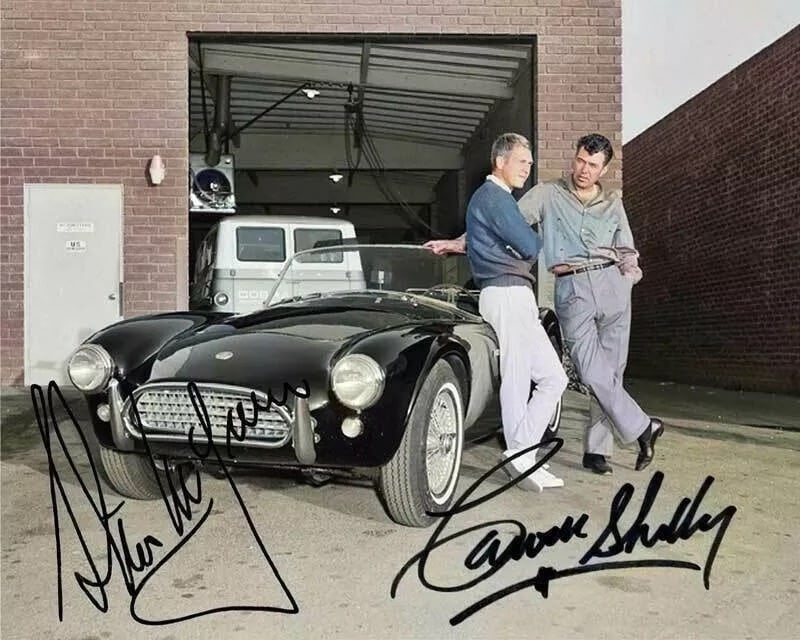 Steve McQueen, Carroll Shelby Facismile Photo (1 of 1)