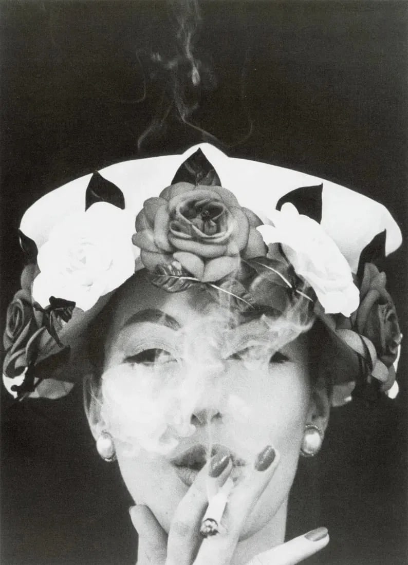 William Klein (French-American,1928-2022) Hat and Five Roses, "1956" Print: William Klein (French-American,1928-2022) Hat and Five Roses, "1956" Print. 6.50 x 9.00 inches. Please be aware that all lots in our auctions are sold "AS IS," in accordance with the Terms & Condition