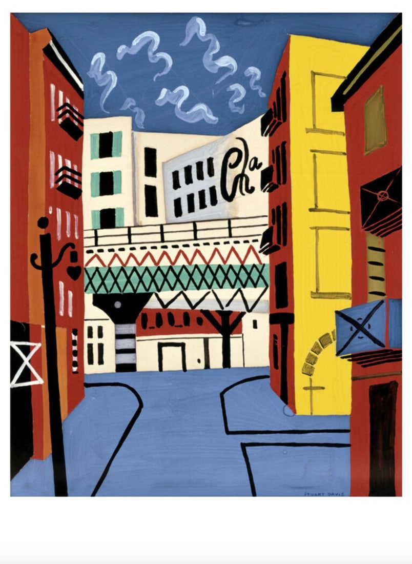 Stuart Davis (American, 1892-1964) New York Elevated, "1931" Offset Lithograph: Stuart Davis (American, 1892-1964) New York Elevated, "1931" Offset Lithograph. 37.05 x 46.40 inches. Please be aware that all lots in our auctions are sold "AS IS," in accordance with the Terms & Con