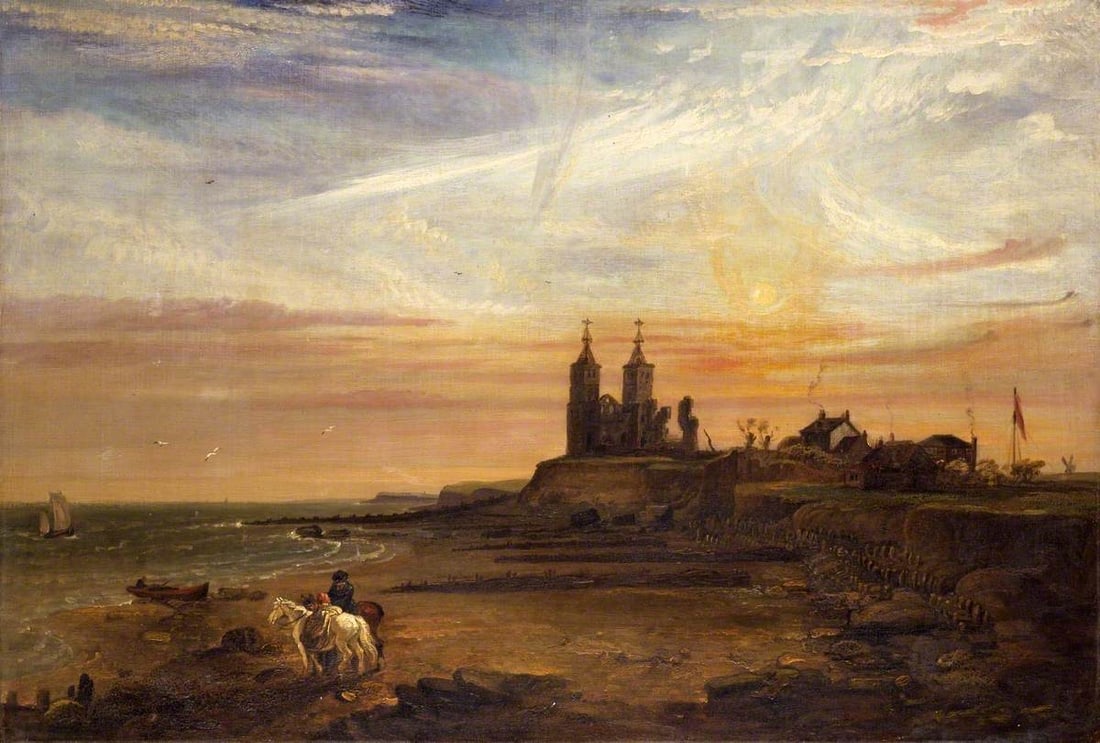 James Ward (British, 1769-1859) Reculver Church, Isle of Thanet, Kent Print: James Ward (British, 1769-1859) Reculver Church, Isle of Thanet, Kent Print. 41.90 x 28.30 inches. Please be aware that all lots in our auctions are sold "AS IS," in accordance with the Terms & Condit