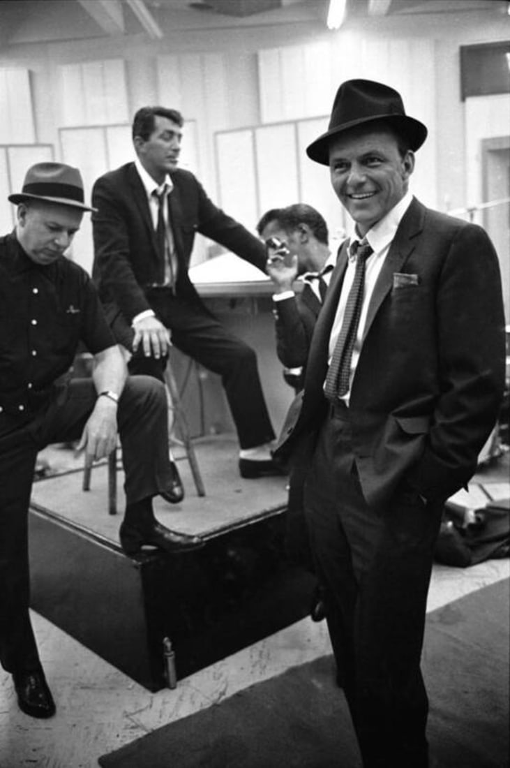 Dean Martin, Sammy Davis, Frank Sinatra, Recording Session Photo Print (1 of 5)