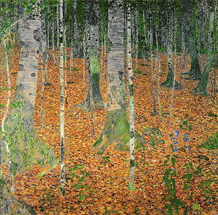 Gustav Klimt (Austrian, 1862-1918): Gustav Klimt (Austrian, 1862-1918). The Birch Print. 26.00 x 26.00. Framed. Please be aware that all lots in our auctions are sold "AS IS," in accordance with the Terms & Conditions of the Auction. Co