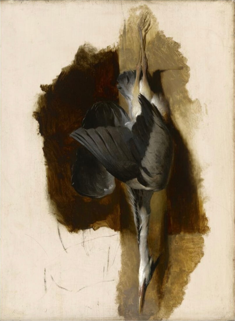 Edwin Landseer (Britsh, 1802-1873): Edwin Landseer (Britsh, 1802-1873). Study of a Dead Heron, "1832" Print.38.00 x 51.50 inches. Please be aware that all lots in our auctions are sold "AS IS," in accordance with the Terms & Conditions 