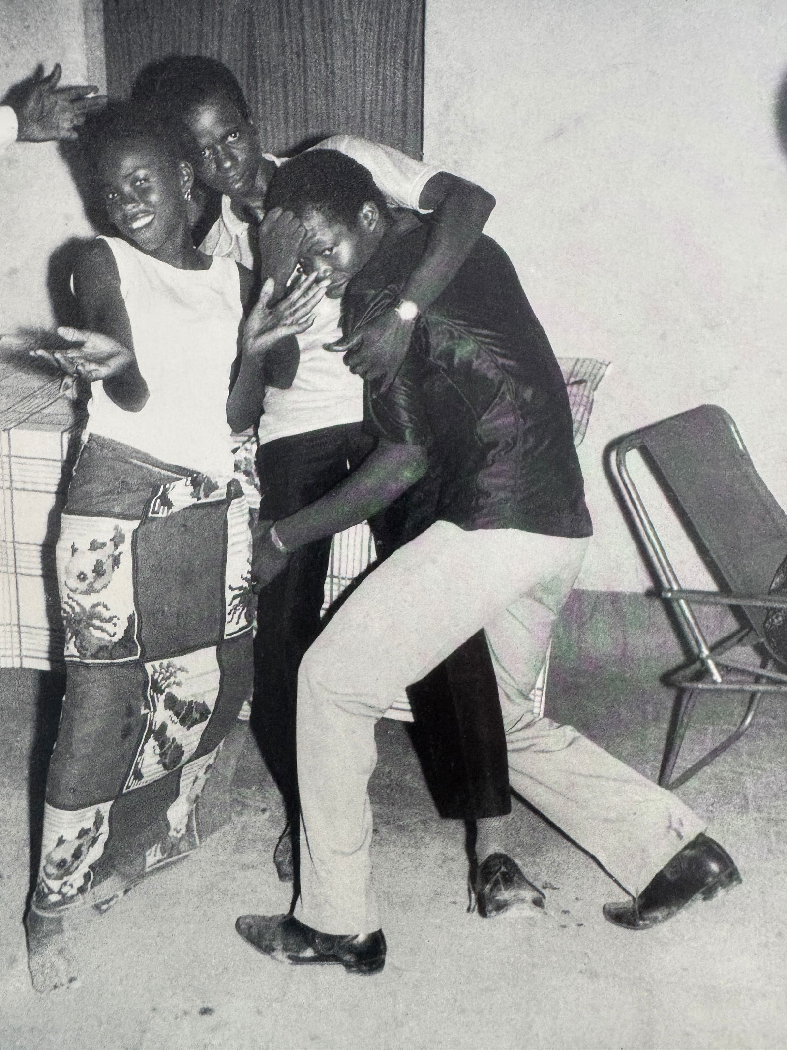 Malick Sidibe (Malian, 1935-2016): Malick Sidibe (Malian, 1935-2016). Bakari Party, October 17, "1970" Print. 10.25 x 7.25 inches. Printed in 1998. Please be aware that all lots in our auctions are sold "AS IS," in accordance with the