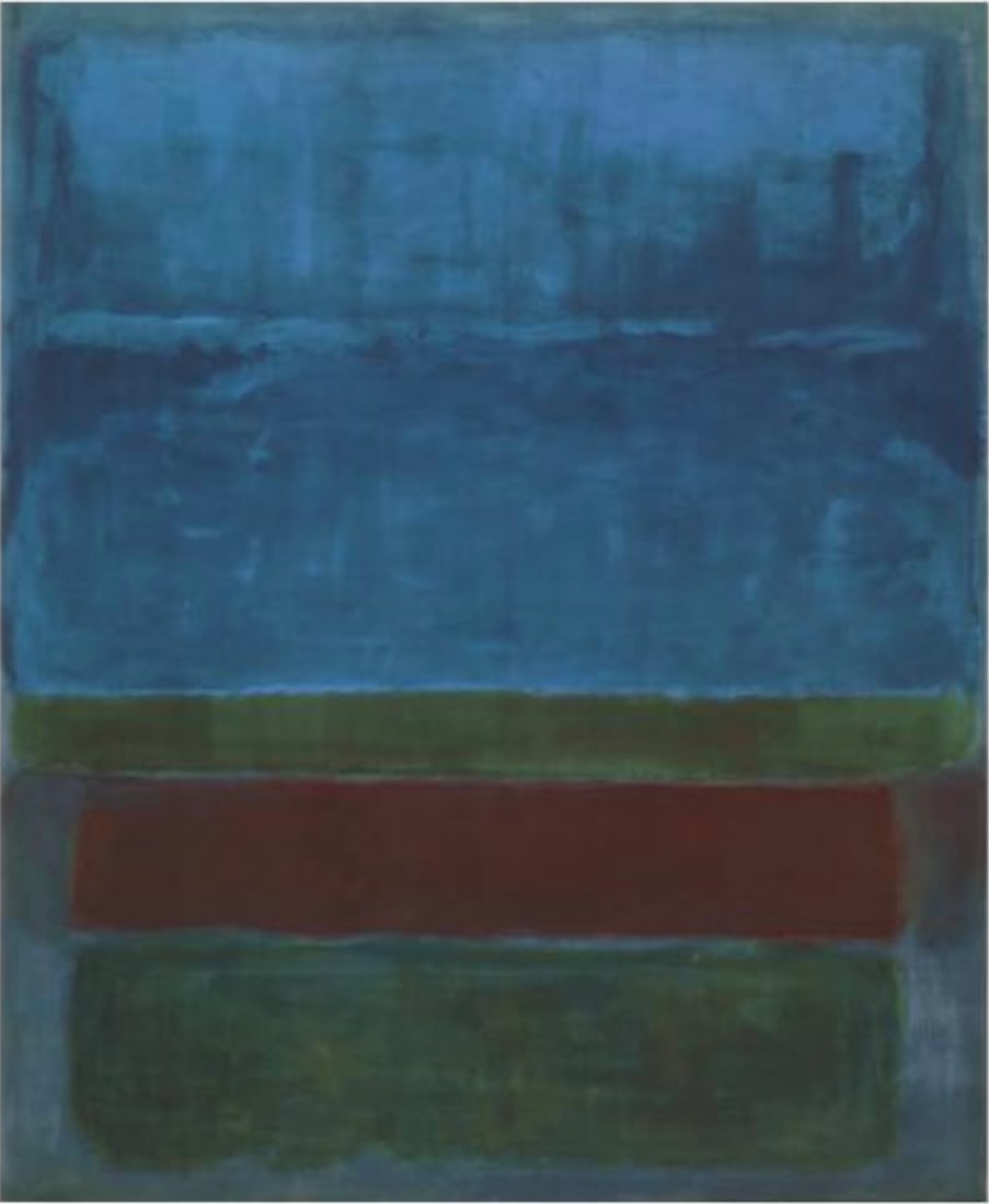 Mark Rothko (American, 1903-1970): Mark Rothko (American, 1903-1970). Blue, Green, and Brown Print. 27.50 x 36.50 inches. Please be aware that all lots in our auctions are sold "AS IS," in accordance with the Terms & Conditions of the