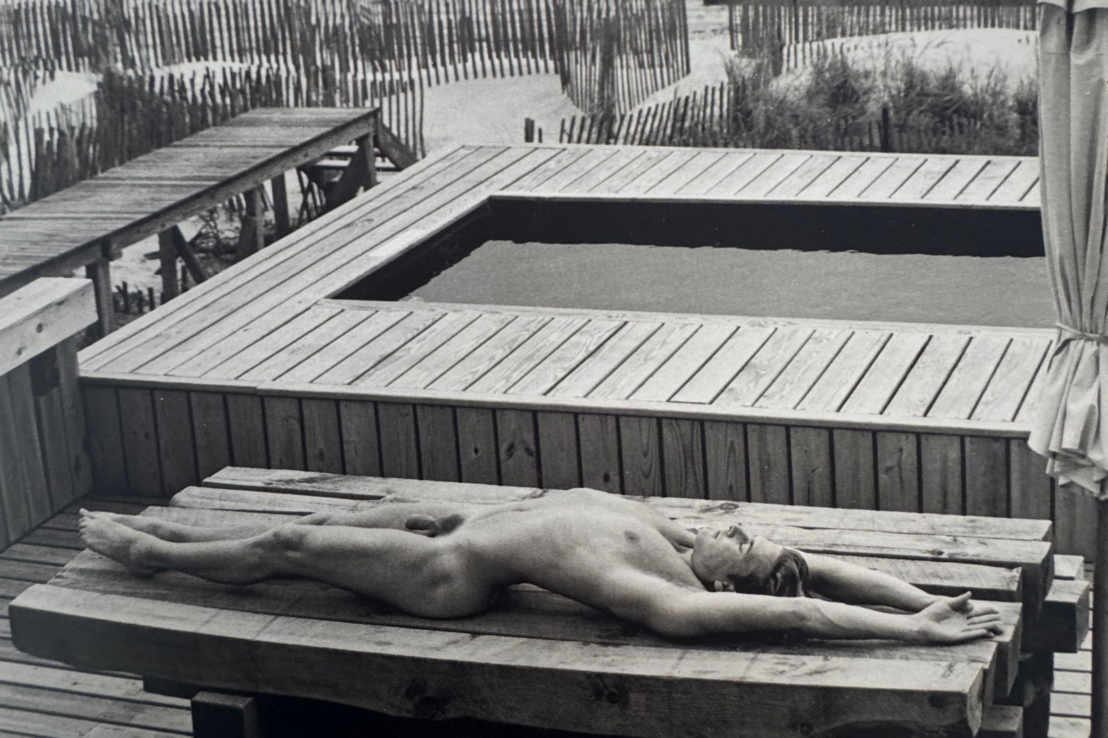 Tom Bianchi (American, b. 1945): Tom Bianchi (American, b. 1945). Fire Island Nude. 6.25 x 9.25 inches. Printed in 1991. Please be aware that all lots in our auctions are sold "AS IS," in accordance with the Terms & Conditions of the