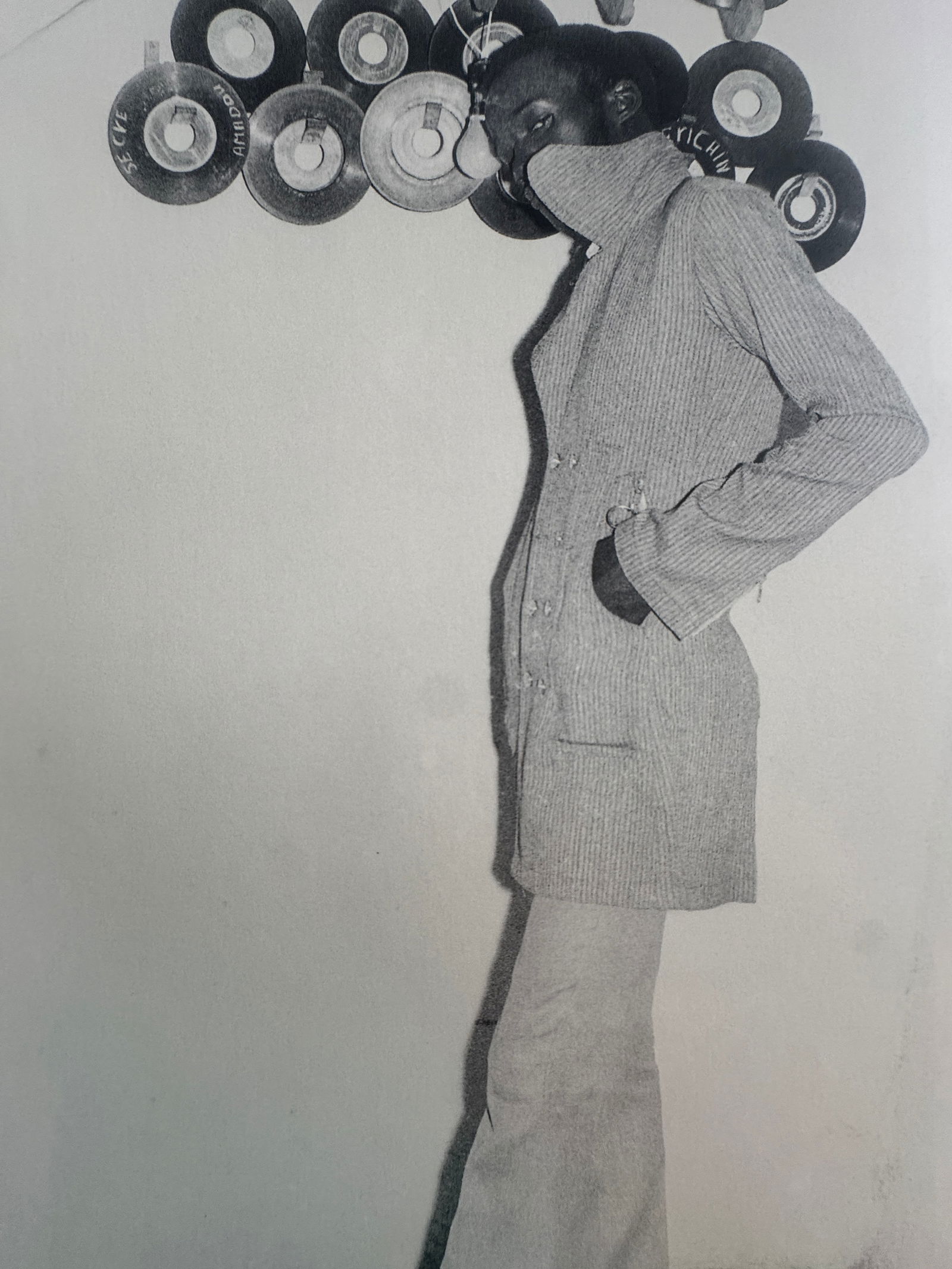 Malick Sidibe (Malian, 1935-2016): Malick Sidibe (Malian, 1935-2016). I am Crazy for Records, November 3, "1973" Print. 10.25 x 7.00 inches. Printed in 1998. Please be aware that all lots in our auctions are sold "AS IS," in accordance