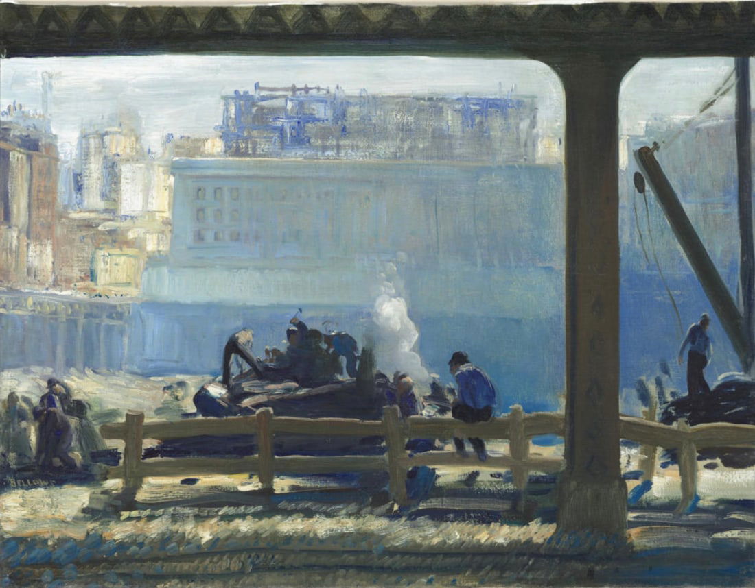 George Bellows (American, 1882-1925): George Bellows (American, 1882-1925). Blue Morning, "1909" Print. 39.50 x 31.00 inches. Please be aware that all lots in our auctions are sold "AS IS," in accordance with the Terms & Conditions of the