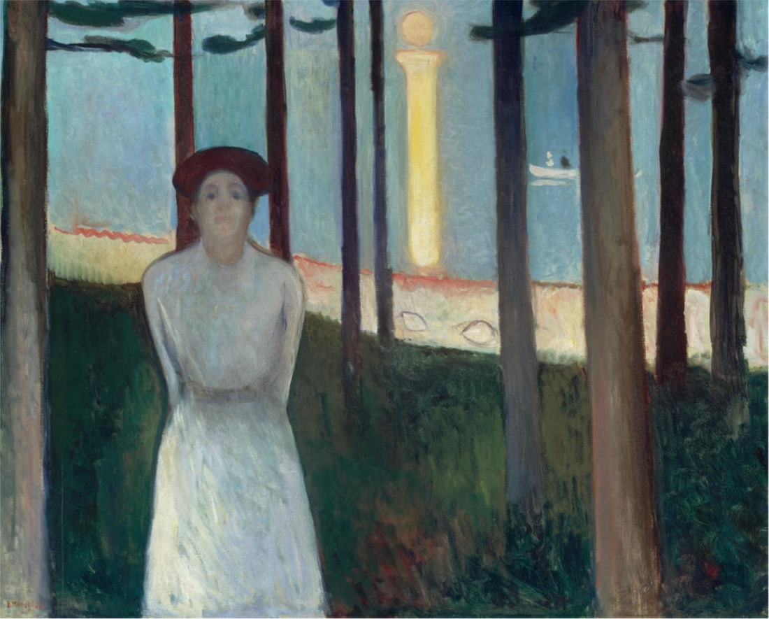 Edvard Munch (Norwegian, 1863-1944): Edvard Munch (Norwegian, 1863-1944). The Voice, "1893" Print. 39.00 x 31.00 inches. Please be aware that all lots in our auctions are sold "AS IS," in accordance with the Terms & Conditions of the Auc