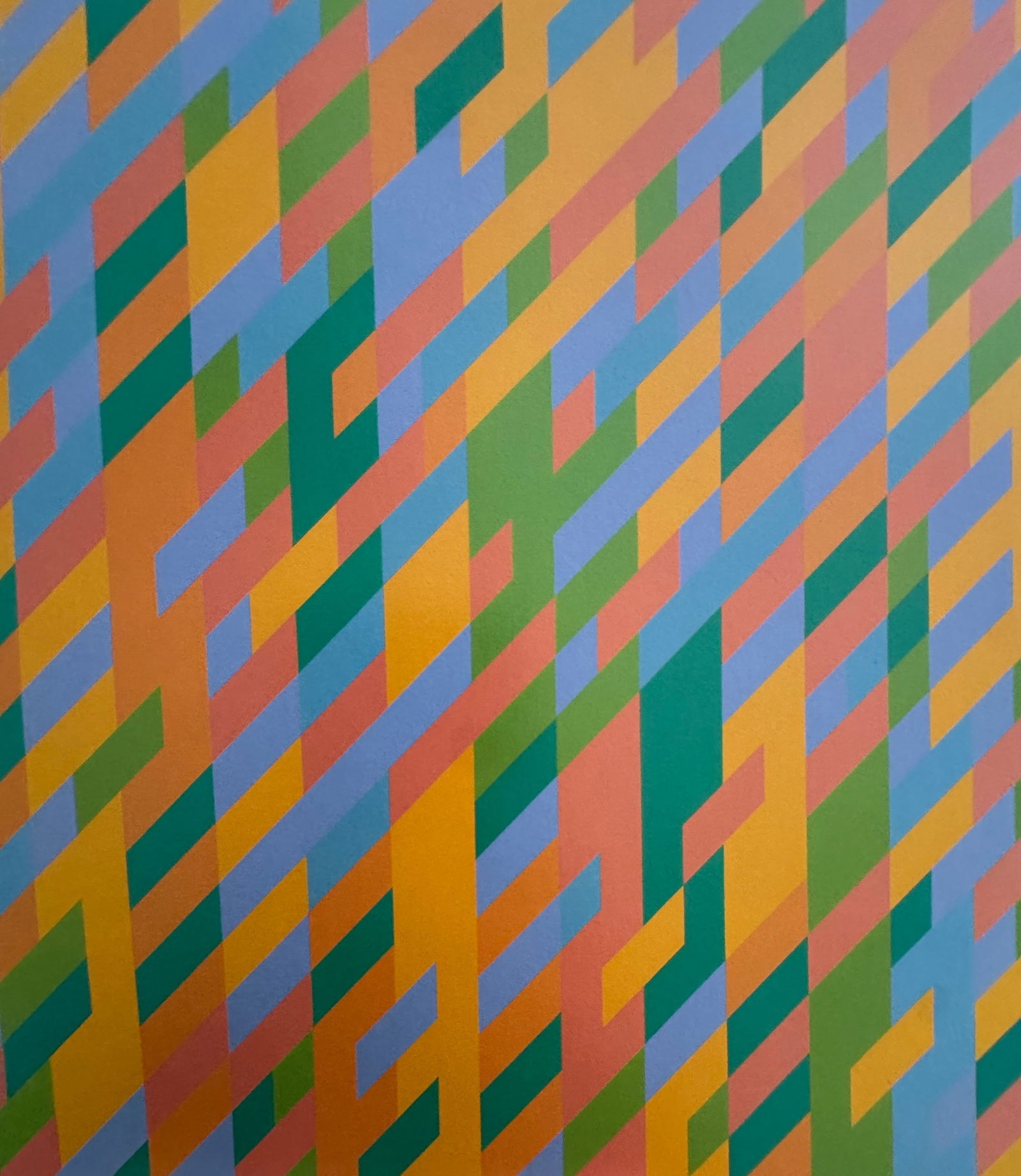 Bridget Riley (American, b. 1931): Bridget Riley (American, b. 1931). Ease, "1987" Print. 8.00 x 7.75 inches. Please be aware that all lots in our auctions are sold "AS IS," in accordance with the Terms & Conditions of the Auction. Con