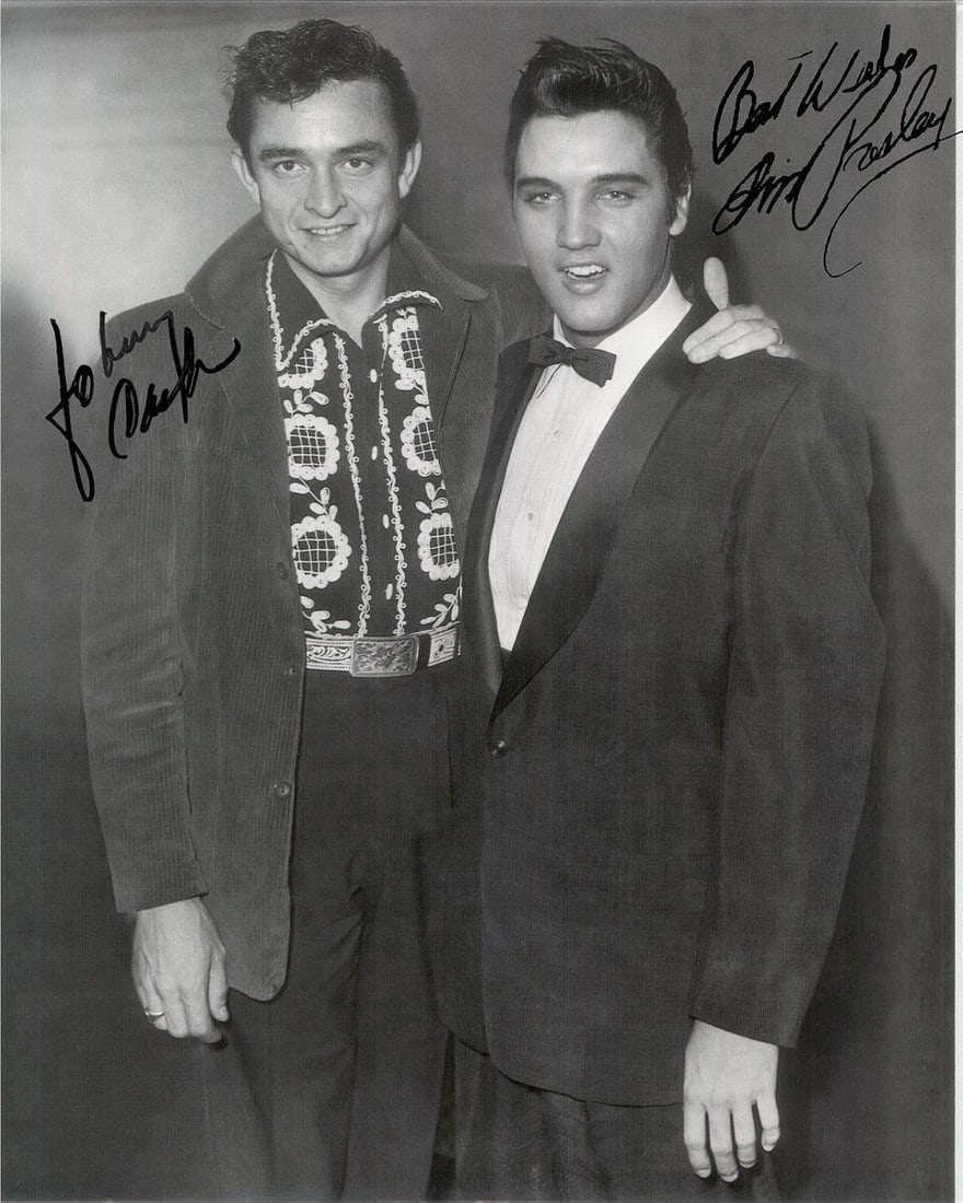 Elvis Presley and Johnny Cash Signed Facismile Photo (1 of 1)