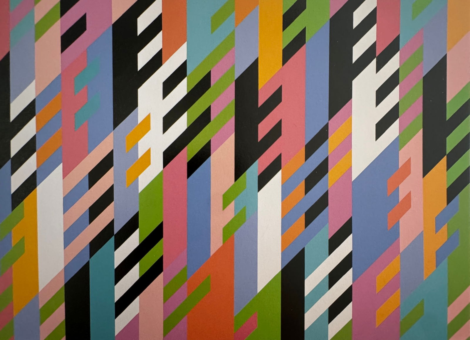 Bridget Riley (American, b. 1931): Bridget Riley (American, b. 1931). Justinian, "1988" Print. 5.75 x 7.75 inches. Please be aware that all lots in our auctions are sold "AS IS," in accordance with the Terms & Conditions of the Auction