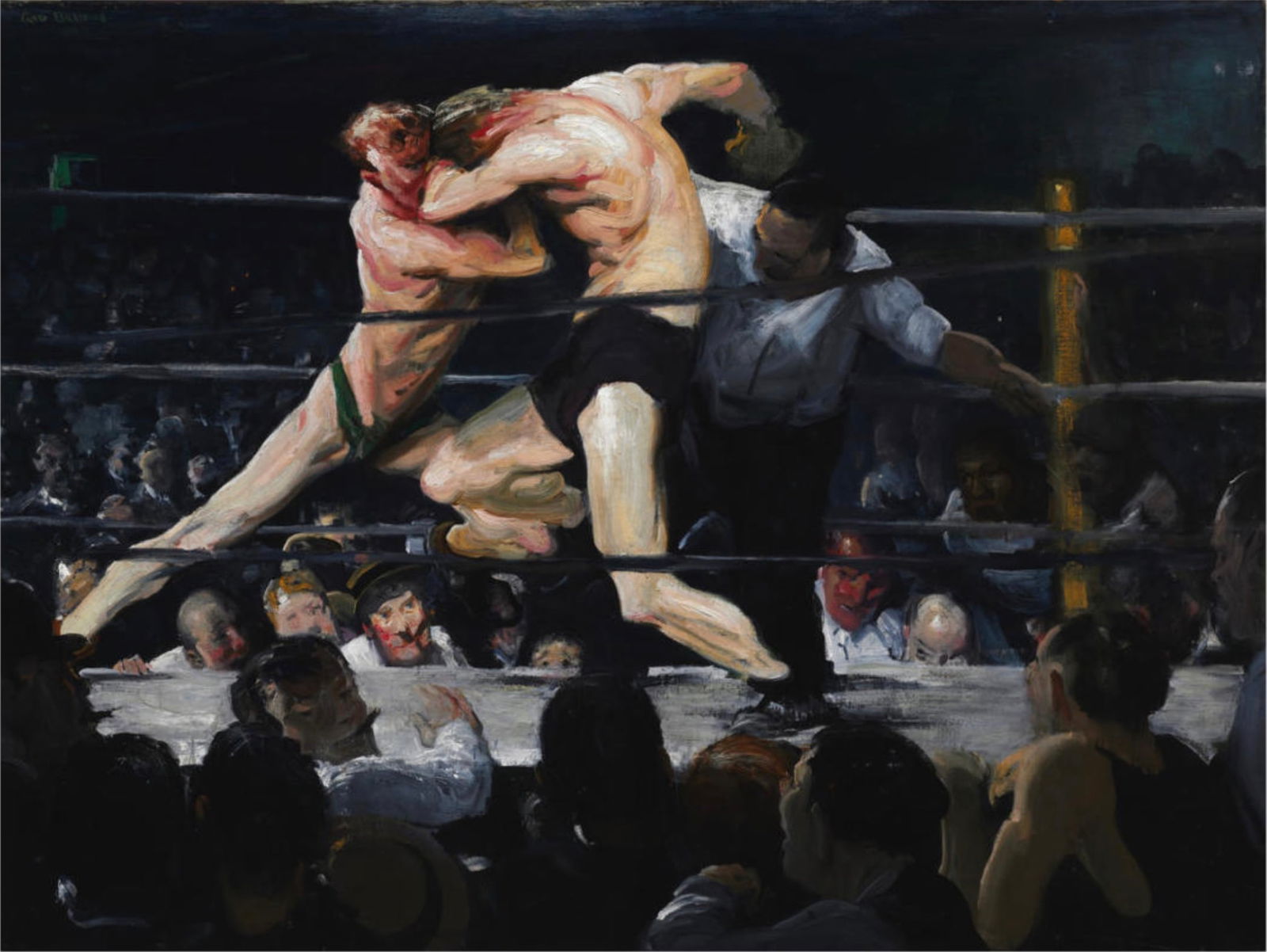 George Bellows (American, 1882-1925): George Bellows (American, 1882-1925). Stag at Sharkeys, "1909" Print. 40.00 x 30.00 inches. Please be aware that all lots in our auctions are sold "AS IS," in accordance with the Terms & Conditions of