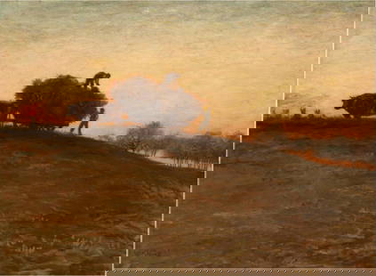 William Morris Hunt (American, 1824-1879): William Morris Hunt (American, 1824-1879). Haying by Oxen, "1876" Print. 39.50 x 29.00 inches. Please be aware that all lots in our auctions are sold "AS IS," in accordance with the Terms & Conditions
