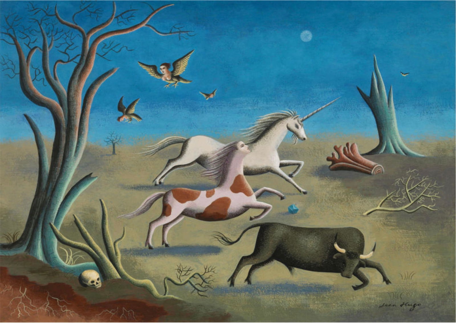 Jean Hugo (French, 1894-1984): Jean Hugo (French, 1894-1984). The Flight, "1931" Print. 15.75 x 11.25 inches. Please be aware that all lots in our auctions are sold "AS IS," in accordance with the Terms & Conditions of the Auction.