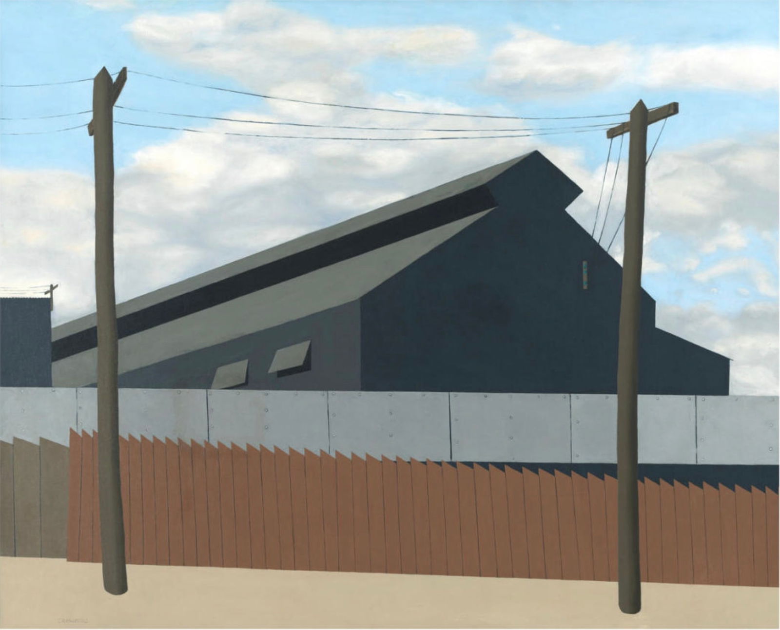 Ralston Crawford (American, 1906-1978): Ralston Crawford (American, 1906-1978). Steel Foundry, Coatesville, Pennsylvania, "1936" Print. 21.50 x 17.75 inches. Please be aware that all lots in our auctions are sold "AS IS," in accordance with