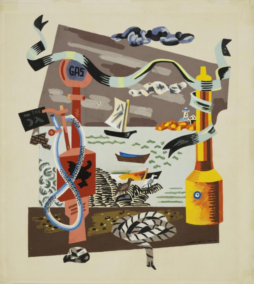 Stuart Davis (American, 1892-1964): Stuart Davis (American, 1892-1964). Gas Pumps Print. 14.00 x 15.50 inches. Please be aware that all lots in our auctions are sold "AS IS," in accordance with the Terms & Conditions of the Auction. All