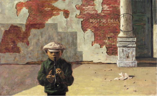 Hughie Lee Smith (American, 1915-1999): Hughie Lee Smith (American, 1915-1999). The Piper, "1953" Print. 22.00 x 13.25 inches. Please be aware that all lots in our auctions are sold "AS IS," in accordance with the Terms & Conditions of the