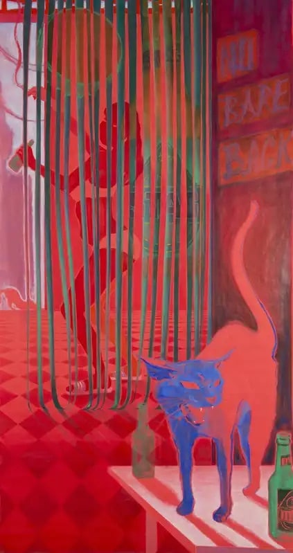 Lisa Brice (British, b. 1968): Lisa Brice (British, b. 1968). Midday Drinkin Den after Embah II, "2017" Print. 18.75 x 9.60 inches. Please be aware that all lots in our auctions are sold "AS IS," in accordance with the Terms & Cond