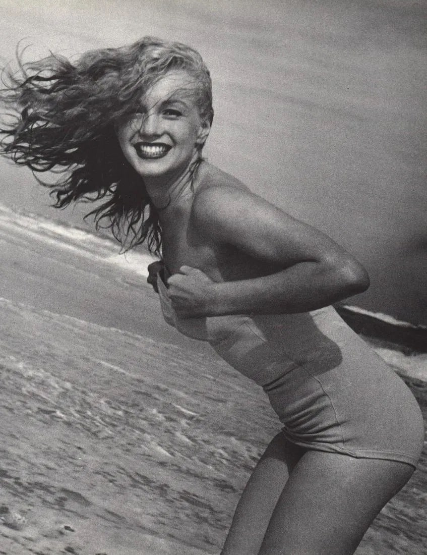 Andre de Dienes (Hungarian, 1913-1985): Andre de Dienes (Hungarian, 1913-1985). Marilyn Monroe, Norma Jean, Beach Print. 12.00 x 9.50 inches. Printed in the 1980s. Please be aware that all lots in our auctions are sold "AS IS," in accordanc