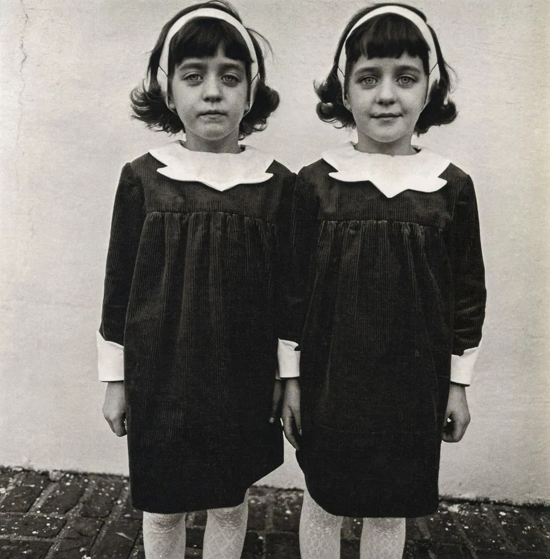Diane Arbus (American, 1923-1971): Diane Arbus (American, 1923-1971). Identical Twins, Roselle, New Jersey, "1967" Print. 8.80 x 8.20 inches. Printed in 1972. Please be aware that all lots in our auctions are sold "AS IS," in accordanc