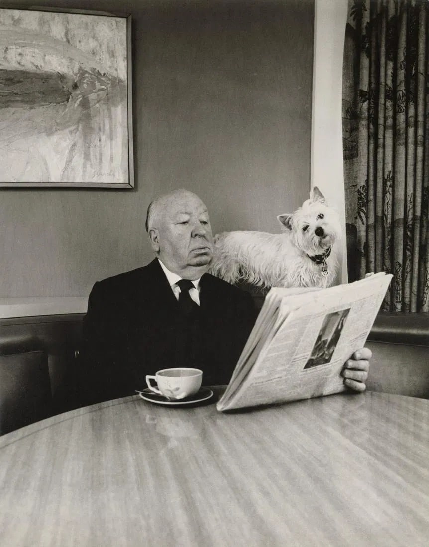 Philippe Halsman (American, 1906-1979): Philippe Halsman (American, 1906-1979). Alfred Hitchcock, "1974" Print. Printed in 1998. 10.10 x 12.90 inches. Please be aware that all lots in our auctions are sold "AS IS," in accordance with the Te